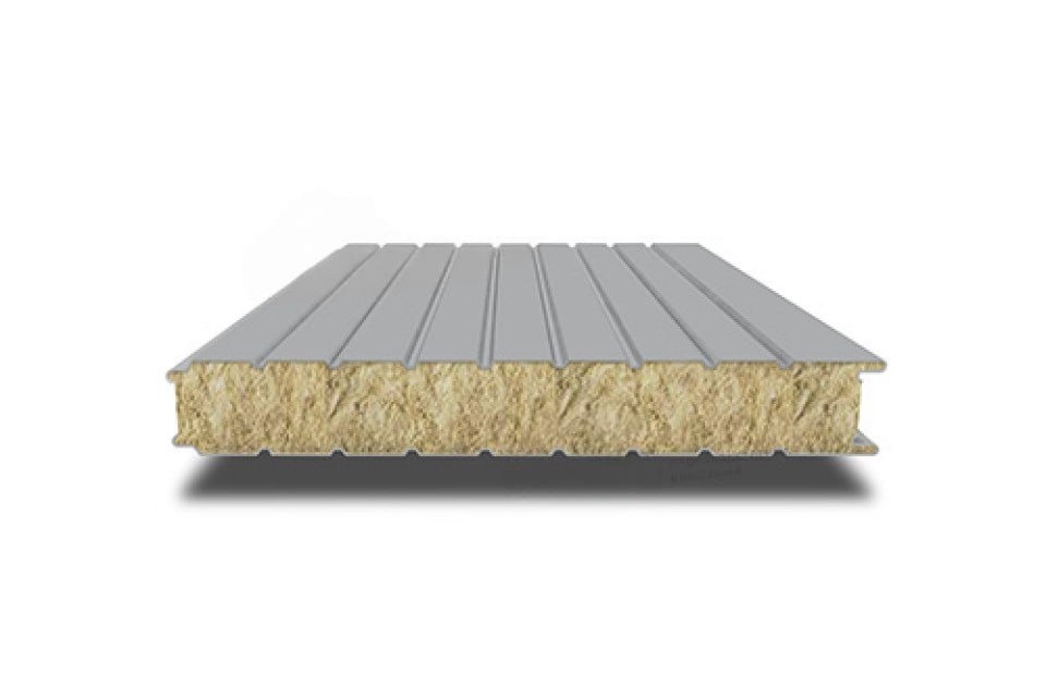 Гладкая сэндвич-панель с минеральной ватой, 1000х50 мм, 0.5/0.5, Viking E