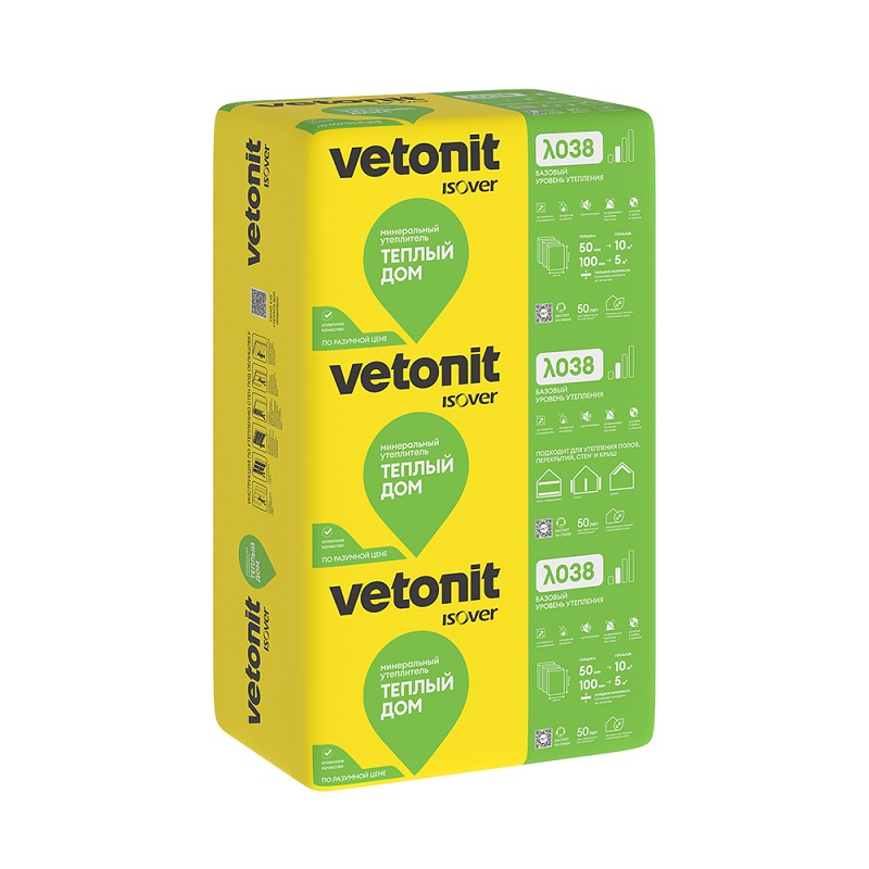 Плита Vetonit Теплый Дом 1170х610х100 мм
