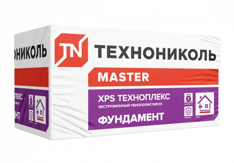 Экструзионный Утеплитель XPS ТЕХНОПЛЕКС ФУНДАМЕНТ 100х580х1180